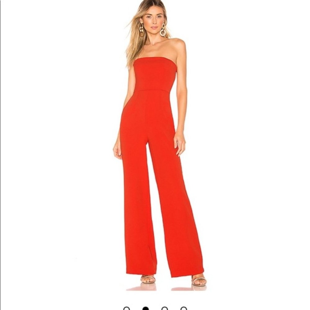NBD Ophelia Jumpsuit in Orange/Red